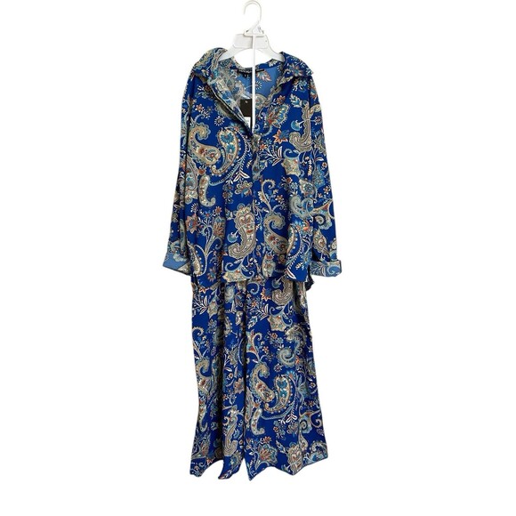 Tolani Collection Zadie Blouse And Pants Size S Blue Paisley New - Picture 1 of 12
